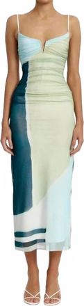 Significant Other Yusra Midi Dress In Azurea Print