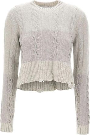 Iceberg Kabelgebreide trui met franje - Grijs