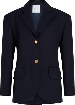 Patou belted twill jacket - Blue