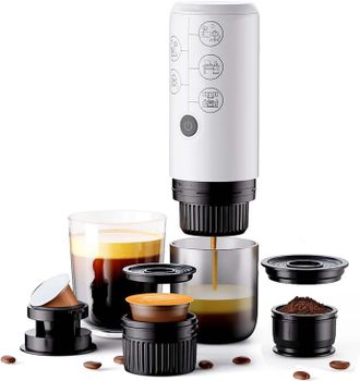 OEM Cafetera Espresso El&eacute;ctrica Port&aacute;til 3 En 1, Extracci&oacute;n Con Un Solo Toque, Compatible Con C&aacute;psulas Ns Y Dg Y Caf&eacute; Molido