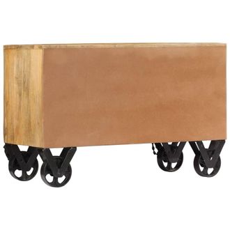 Berkfield Home Shoe Cabinet 86x35x55 cm Solid Mango Wood in Brown | Size: 86 x 35 x 55 cm