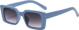 Generic Trendy Square Small Frame Womens Vacation Street Photography Sunglasses Mens Polarized Driving Sun Glasses(Blue)