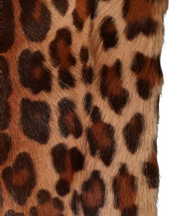 Dolce & Gabbana Leopard-Printed Goat Hair Shawl - Brown