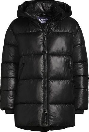 Lands End Daunen-Kapuzenjacke mit Cord-Besatz, Herren, Größe:52-54