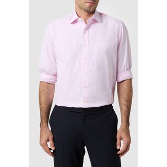 Sid Mashburn Slim Fit Microcheck Cotton Poplin Button-Up Shirt in Pink Bengal Stripe at Nordstrom Rack, Size 14.5 - 32/33