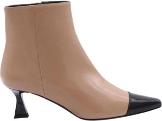 Gianmarco F. Gibson Enkellaars - Dames - Laarzen met Hak - Bruin - 41 EU - Schoenen
