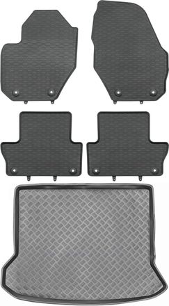 OEM Juego De Alfombrillas De Goma Para Coche Y Alfombrilla Para Maletero Para Volvo Xc60 I Suv (2008-2018)