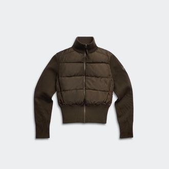 Canada Goose Manteau &agrave; capuchon en tricot matelass&eacute; large HyBridgeMD Tonal Disc (Femmes, Cottongrass, TP)