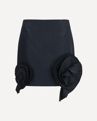 Blumarine Minigonna a tubino in cr&ecirc;pe con applicazione floreale Woman 40
