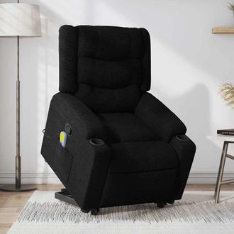 vidaXL Vidaxl - Sill&oacute;n Reclinable De Masaje Elevable Tela Negro