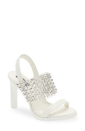 DKNY Balto Embellished Slingback Sandal in White at Nordstrom Rack, Size 7.5