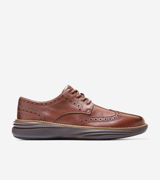 Cole Haan Mens &Oslash;riginal Grand Horizon Wingtip Oxford Shoes - Brown Size 10.5