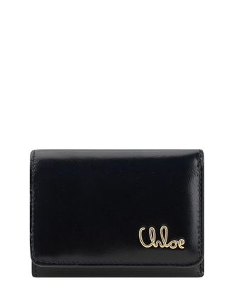 Chlo&eacute; Logo Leather Wallet