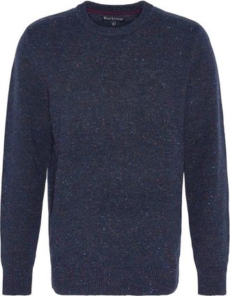 Barbour Tainsbury Crew Neck Jumper - Heren - Ronde hals truien - Blauw - M - Wol - Truien & Vesten