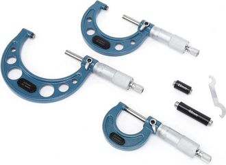 OEM Micr&oacute;metro De Acero De Alta Precisi&oacute;n De 3 Piezas Con Di&aacute;metro Exterior De 0-75 Mm