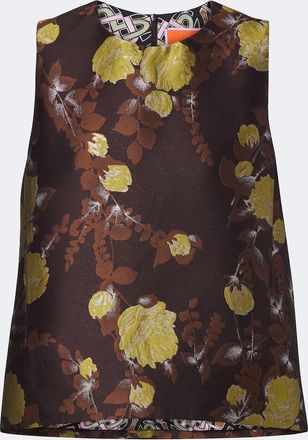 La DoubleJ Top Devon in jacquard floreale