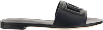 Dolce & Gabbana Womens Millenials Sandals Nero Upper Calf Leather Bos Taurus