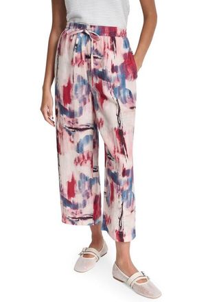 DKNY Print Pull-On Linen Pants in Urban Bloom at Nordstrom, Size X-Large