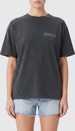 Anine Bing T-shirt in cotone con stampa grafica e spalle cadute