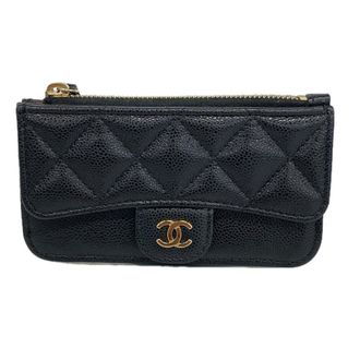 Chanel Black Grained Calfskin Coin Purse/Coin Case (Pre-Owned)