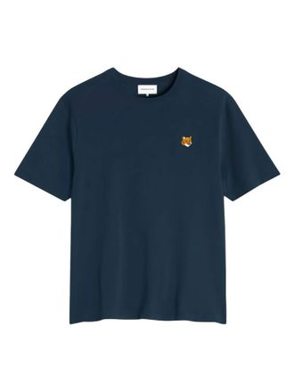 Maison Kitsun&eacute; Blue Fox Head Cotton T-shirt