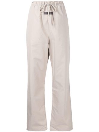 Fear of God high-waisted drawstring trousers - women - Cotton/Polyester - S - Grey