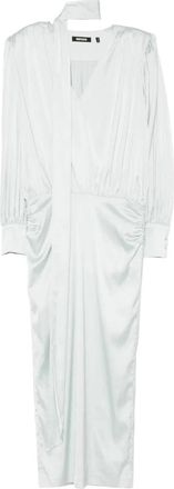 Rotate Abito midi a maniche lunghe con coda a sciarpa e scollo a V - - Dresses - Donna - Blu - S