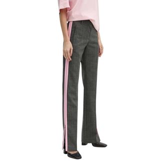Msgm Msgm, Broeken, Dames, Grijs, M, Wol, Wide Broeken
