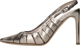 Del Carlo 11509 Mirrorpirite Slingback Pomp - Dames - Pumps - Grijs - 36 EU - Leer - Schoenen