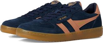 Gola Hawk Suede 86 Womens Walking Shoes Navy/Terracotta/Gum : 7.5 B - Medium