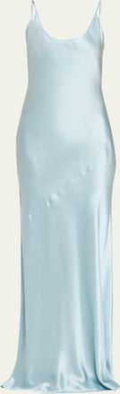 L'agence Charmaine U-Neck Silk Gown