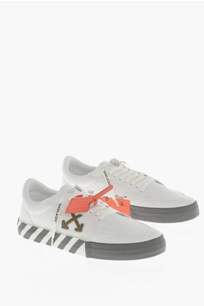 Off-white Low VULCANIZED Canvas Sneakers with Contrast Monogram size 46