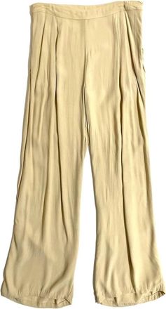 Something Navy Womens Viscose Crepe Casual Relaxed Straight Leg Pants In Beige