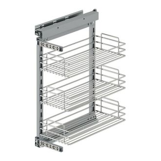 Emuca Emuca - Carro Extra&iacute;ble Suprastar Con Cierre Suave, M&oacute;dulo 300mm, Acero, Cromado
