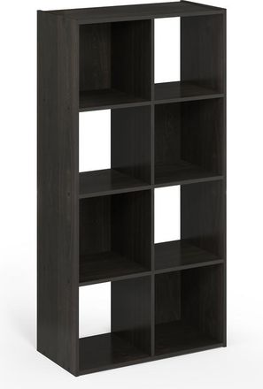 Furinno Pelli Cubic Storage Cabinet, 4x2, Espresso, 18054EX