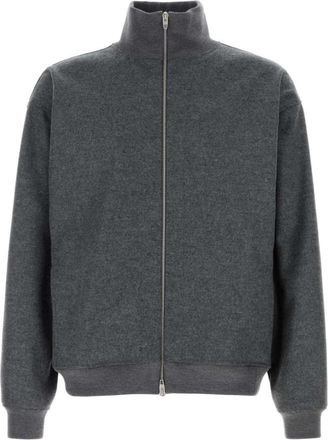 Jil Sander Grey Mock Collar Jacket