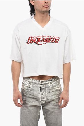Dsquared2 Printed Football Fit Cropped T-shirt size Xxl