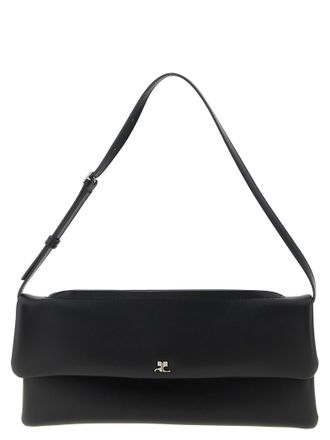 Courr&egrave;ges Black Cowhide Clutch Womens Bag