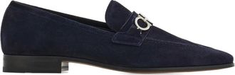 Ferragamo Mocassini Gancini in pelle scamosciata - Blu