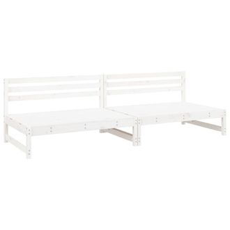 vidaXL Sof&aacute;s Centrales De Jard&iacute;n 2 Uds Madera De Pino Blanco 120x80 Cm Vidaxl