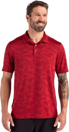 Cutter & Buck Coastline Recycled Double Peached Camo Print Mens Polo