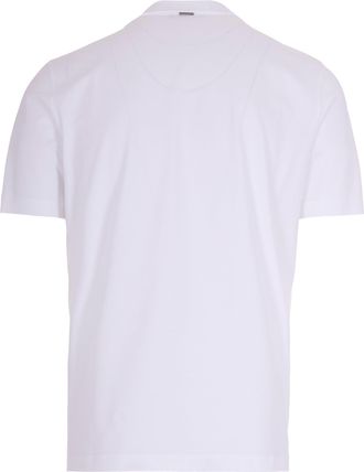 Herno Mens Polo Shirt Jersey Stretch White Cotton T-shirts And Polos