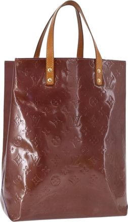 Louis Vuitton Reade Handbag Monogram Vernis Purple Patent_Leather Handbag (Pre-Owned)