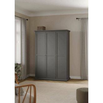 Dmora Armario 3 Puertas Justine, Muebles De Dormitorio, Vestidor, Armario De Ropa, 139x61 H201 Cm, Gris - Dmora