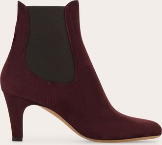 Ferragamo Donna Stivaletto Chelsea con tacco Rosso Taglia 35.5
