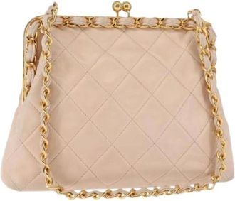 Chanel Pre-owned Shoulder Bags, female, Pink, Size: ONE SIZE Pre-owned Leather Shoulder Bag