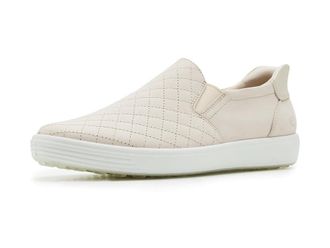 Ecco Soft 7 Quilted Easy Slip-On Sneakers Womens Shoes Limestone : EU 41 (US Womens 10-10.5) M, Leather