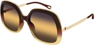 Chlo&eacute; Ch 0327S 003 Zonnebrillen - Dames - Zonnebrillen - Geel - 56 MM - Accessoires