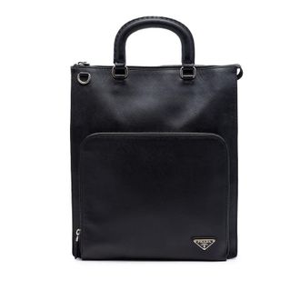 Prada Pre-owned Prada Saffiano Lux Front Pocket Convertible Tote Ladies 4T3D2QVRGUDPXL47