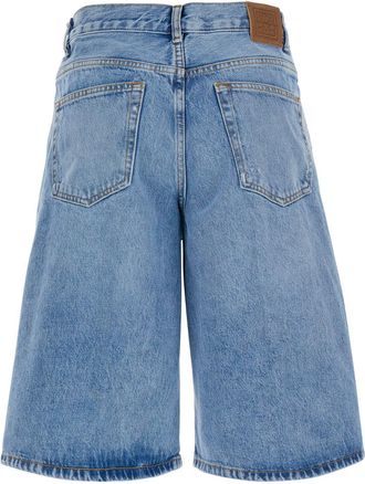 Toteme Womens Knee-Length Denim Shorts Light Blue Organic Cotton Jean